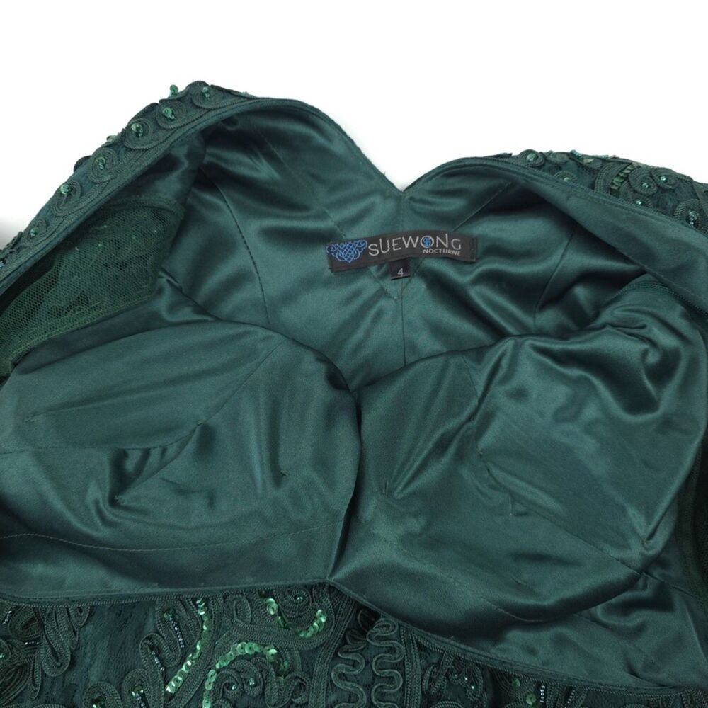 VINTAGE Sue Wong Bead Embellished Maxi Gown Romantic Feminine Ethereal Formal 4 - Picture 2 of 16